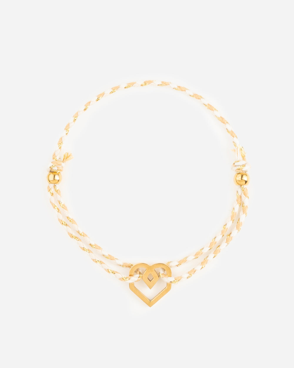 ARMBAND Cremefarbenes Herz